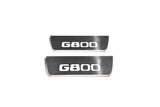 stainless steel LED door sill plates for Mercedes G-Class W464 2018+ with Brabus G800 logo