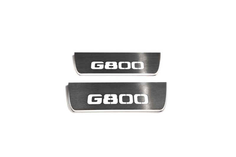 stainless steel LED door sill plates for Mercedes G-Class W464 2018+ with Brabus G800 logo