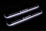 stainless steel LED door sill plates for Hyundai Elantra V (MD) 2011+ with Elantra logo