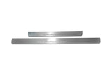 LED door sill plates Hyundai Veloster I 2011+ in stainless steel with Veloster logo