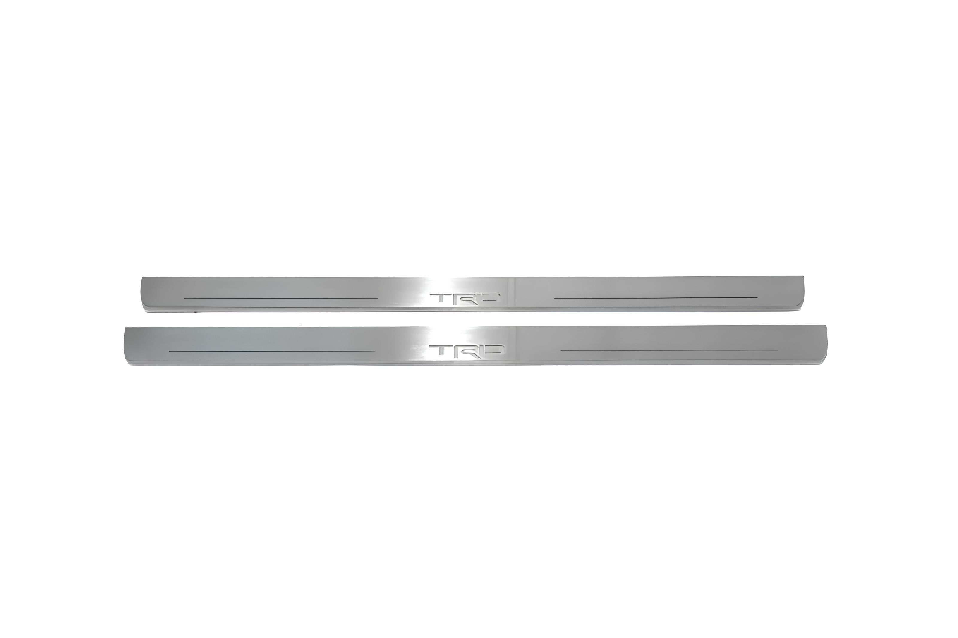 Illuminated LED Door Sill Tread Plates Toyota Camry V70 2018-2024 With TRD Logo Toyota Led Door Sills opdesign