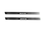 LED door sill plates Mercedes C W205 Coupe 2014+ stainless steel with AMG logo