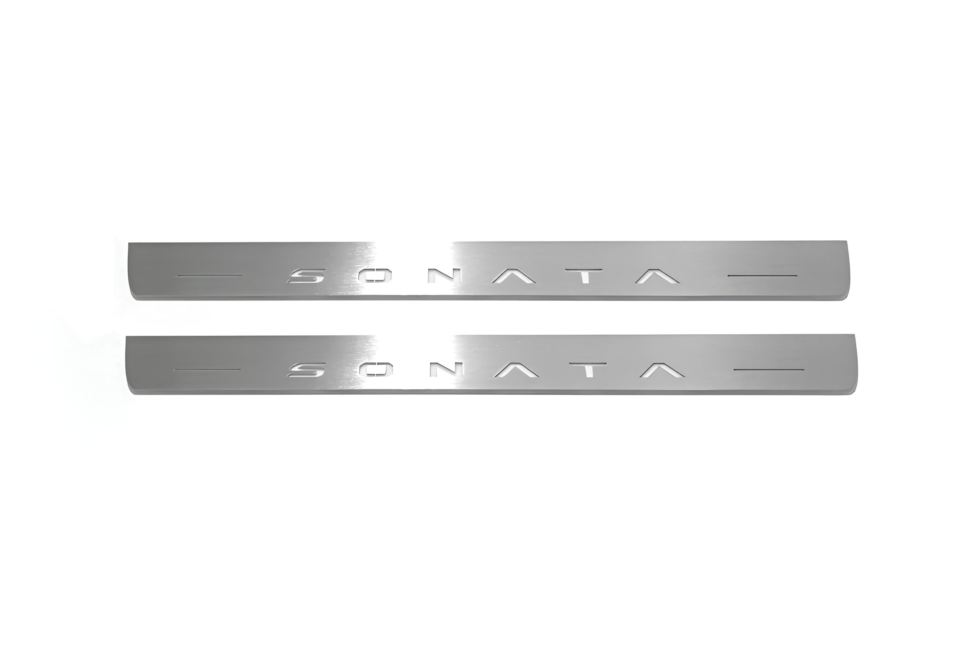 Illuminated LED Door Sill Tread Plates Hyundai Sonata VIII FL 2024+ With Sonata Logo Hyundai Led Door Sills opdesign