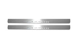 LED door sill plates stainless steel SsangYong Rexton II 2006+ with Rexton logo