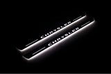 Chrysler 200 II 2015+ LED door sill plates stainless steel with Chrysler logo