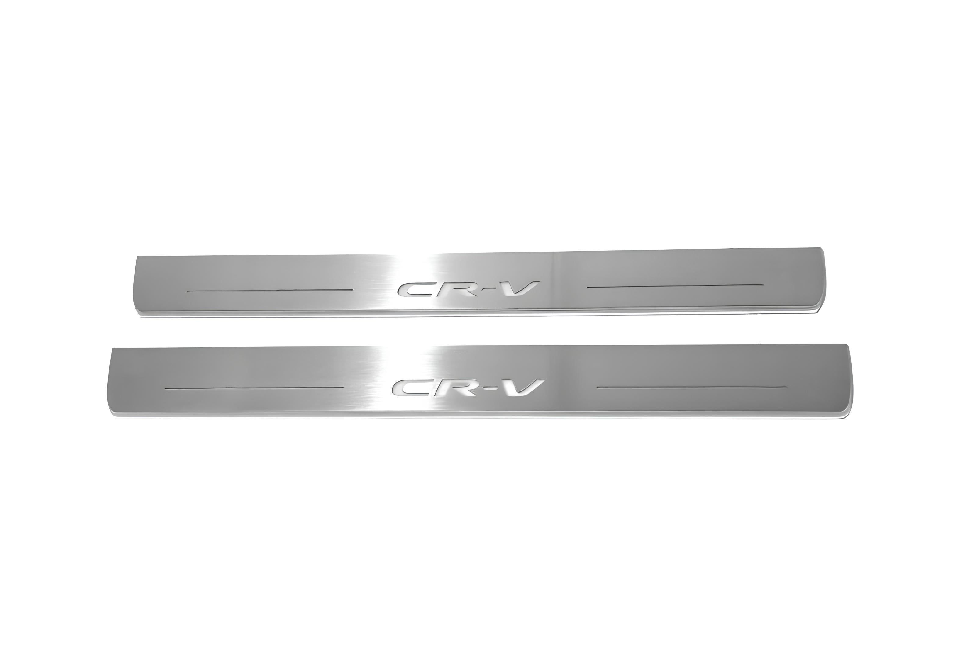 Illuminated LED Door Sill Tread Plates Honda CR-V V 2017-2023 With CR-V Logo Honda Led Door Sills opdesign