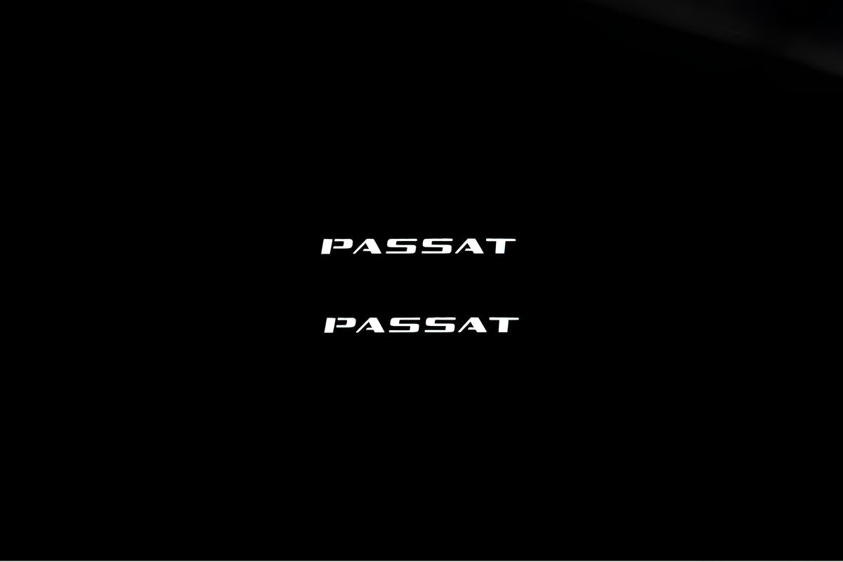Volkswagen Passat B8 2015+ illuminated door sill protectors with Passat logo