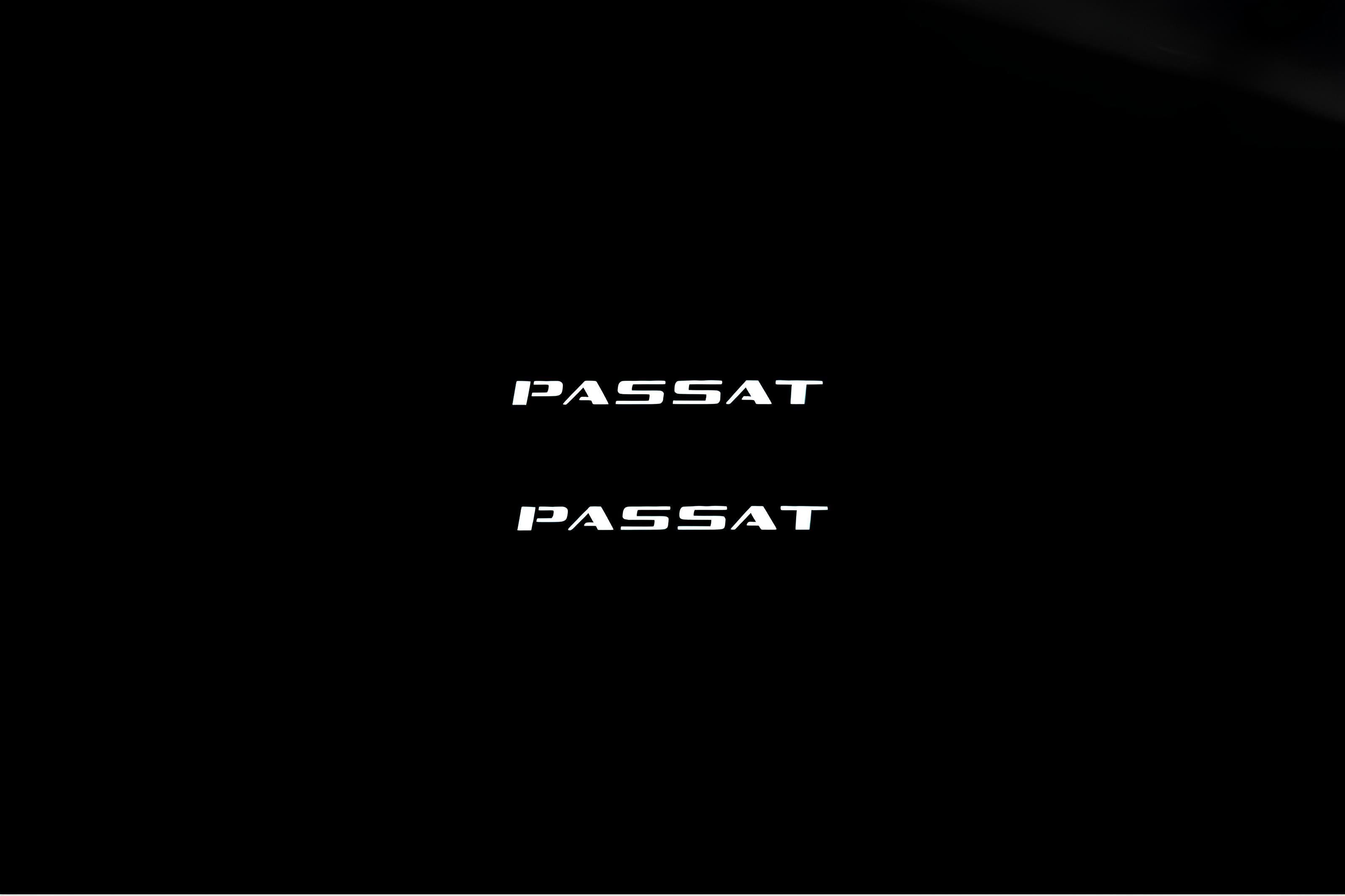 Volkswagen Passat B8 2015-2023 Illuminated Matte Sill Plates with logo Passat Volkswagen Led Door Sills PRO opdesign