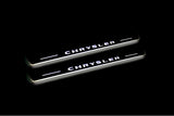 Chrysler 300C II LD 2011+ door sill plates in stainless steel with Chrysler logo