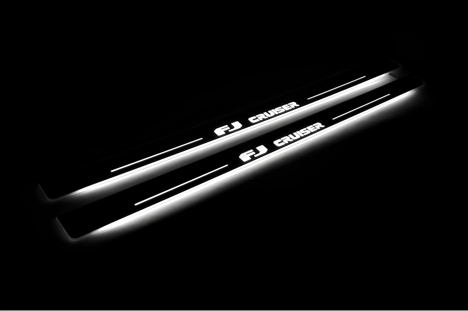 stainless steel door sill plates for Toyota FJ Cruiser J15 2006+ with FJ Cruiser logo