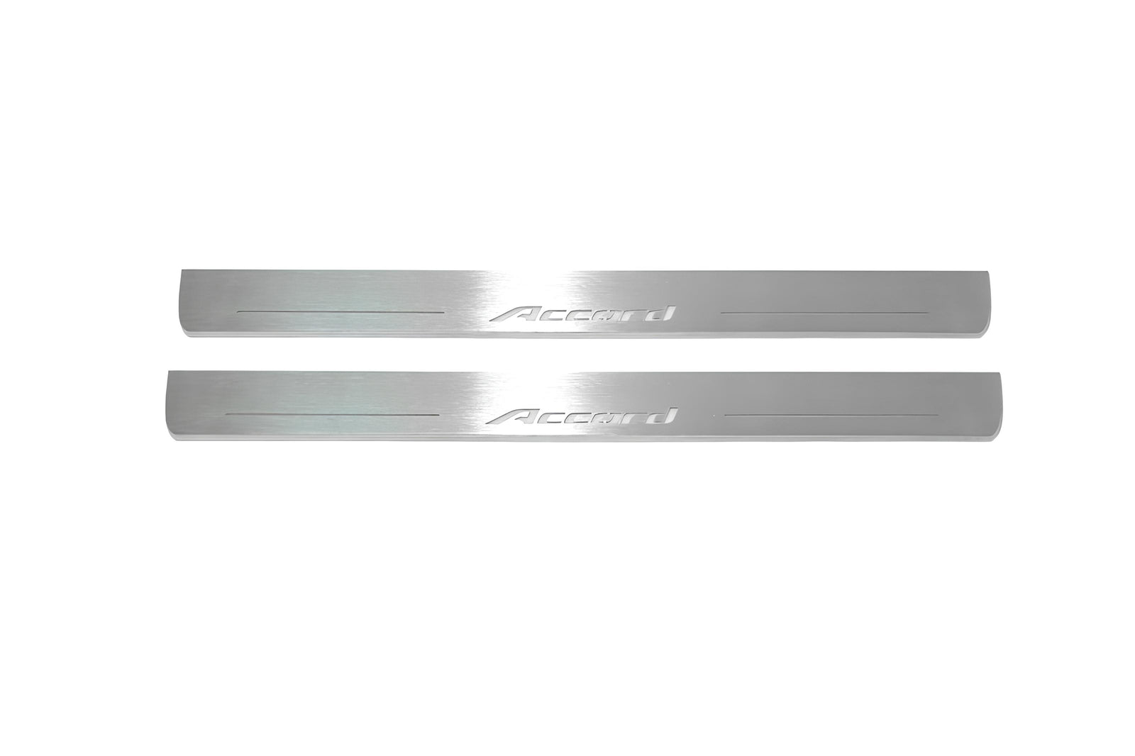 LED door sill plates Honda Accord IX 2013+ in stainless steel with Accord logo