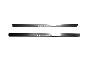 Illuminated LED Door Sill Tread Plates Dodge RAM 2500 V 2019+ With REBEL Logo Dodge Led Door Sills opdesign