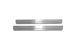 Illuminated LED Door Sill Tread Plates Chevrolet Volt II 2016-2019 With Volt Logo Chevrolet Led Door Sills opdesign