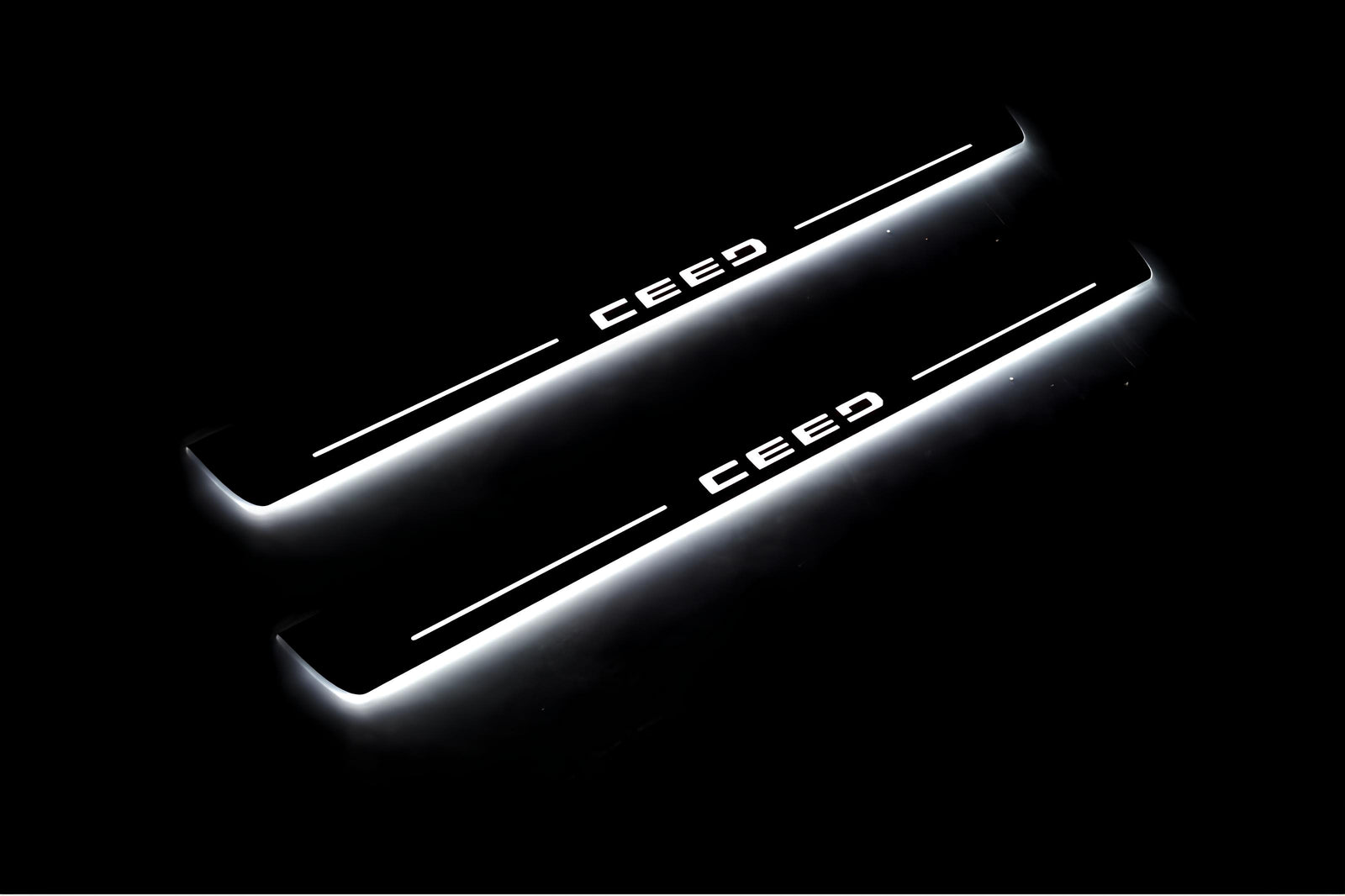 stainless steel door sill plates for KIA Ceed III 2018+ with Ceed logo