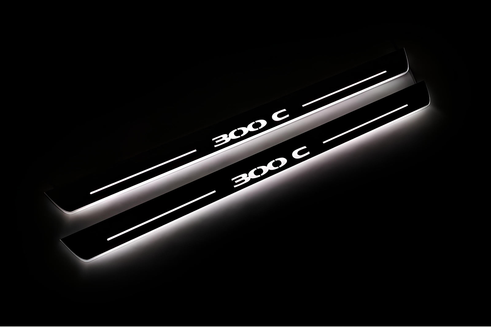stainless steel door sill plates for Chrysler 300C I 2005+ with 300C logo