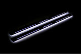 LED door sill plates Infiniti G 4D 2007+ in stainless steel with Infiniti logo
