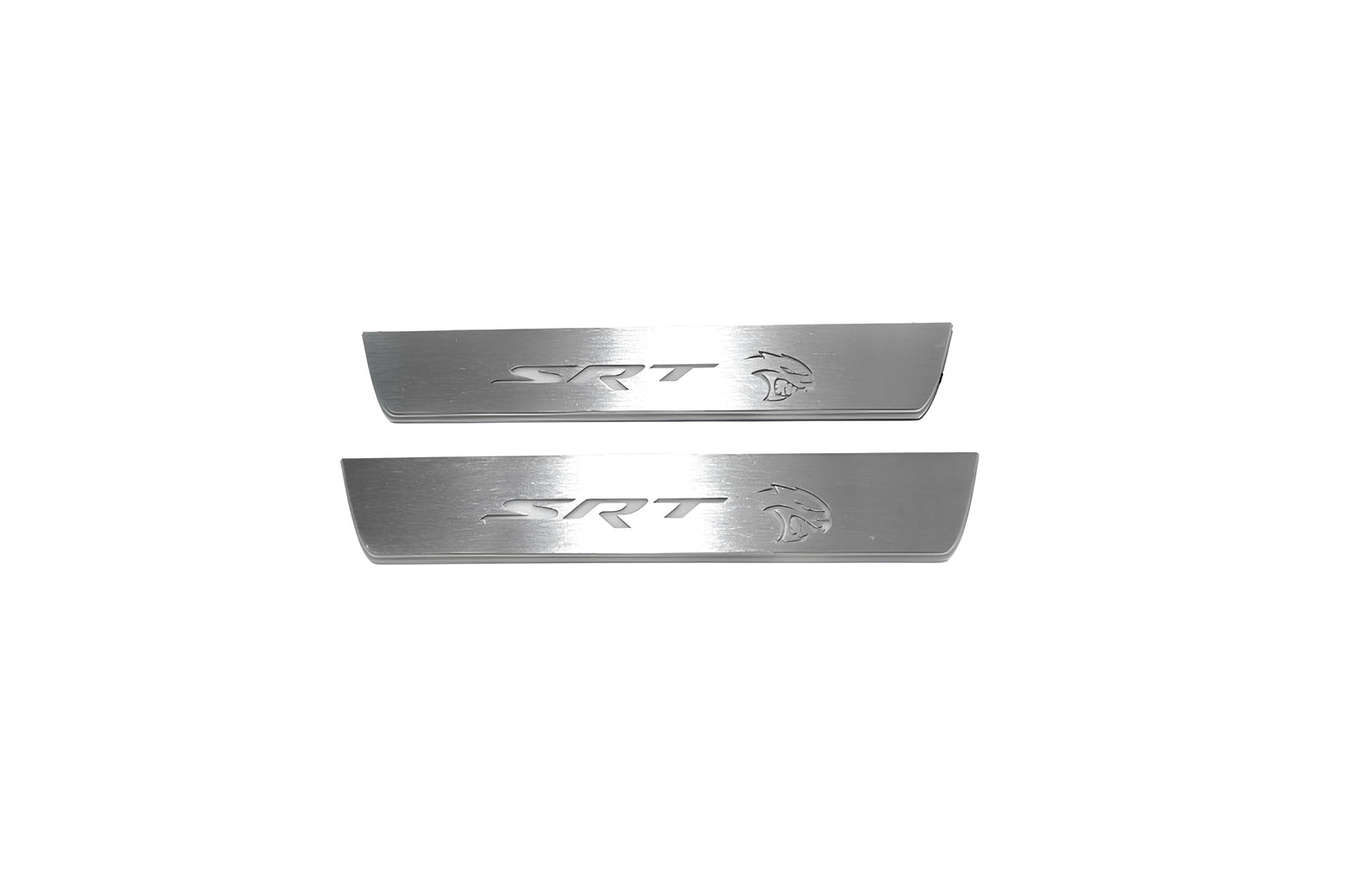 Dodge Charger LD 2023+ stainless steel LED door sill plates with SRT Hellcat logo