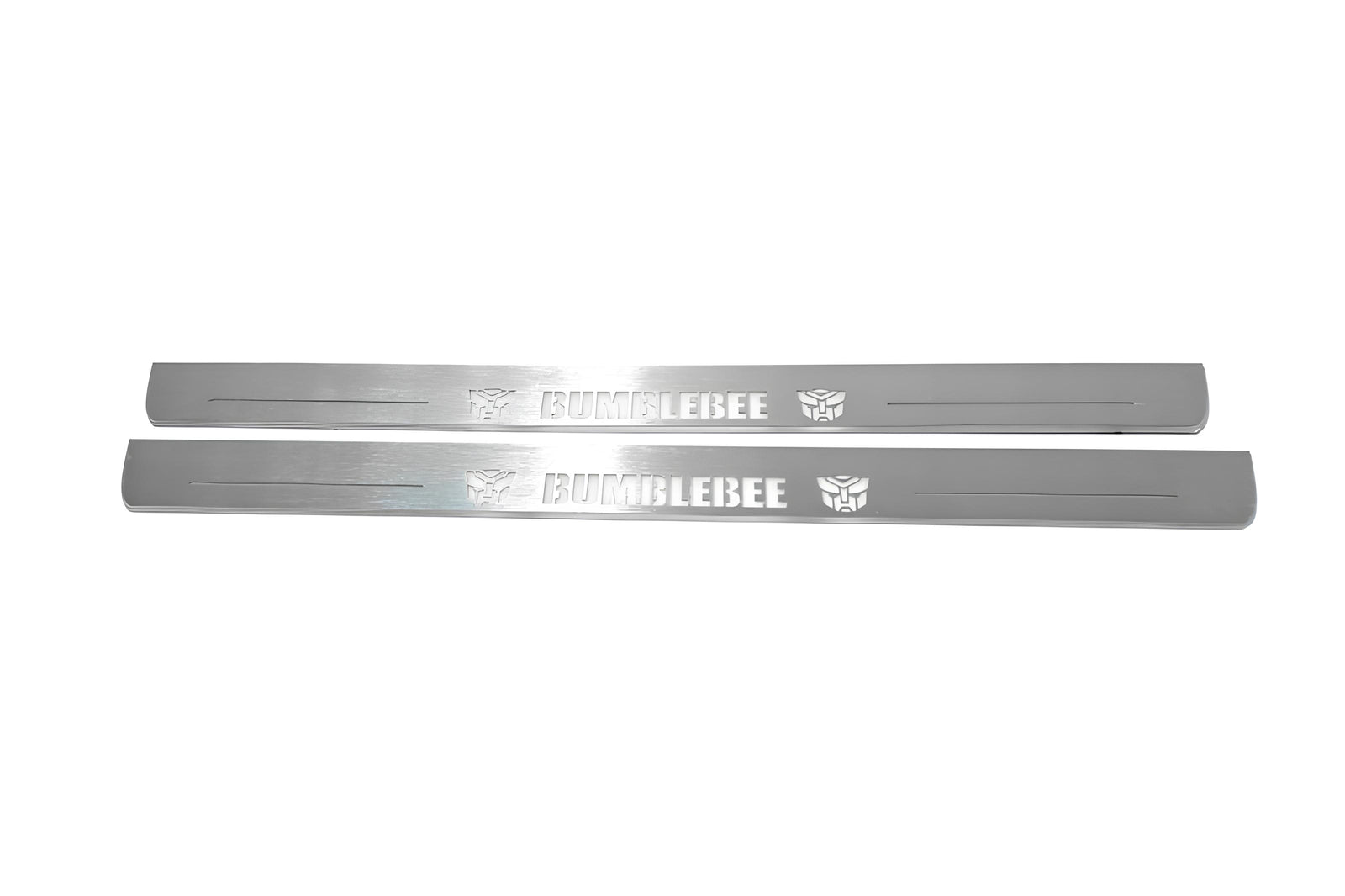 stainless steel LED door sill plates with Chevrolet Camaro V E37 2009+ with BumbleBee logo
