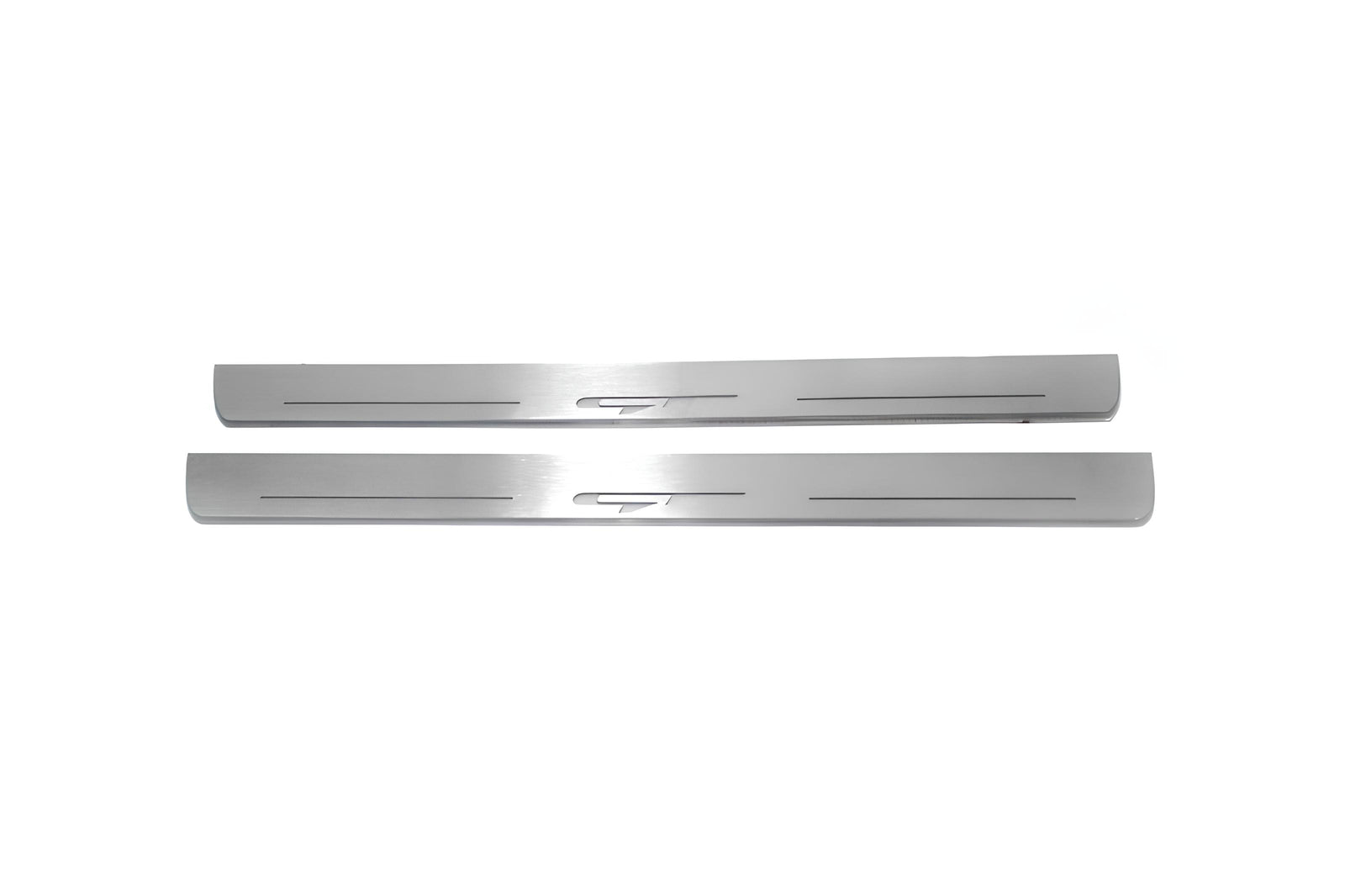 KIA Ceed II 2012+ illuminated entry guards in stainless steel with GT logo
