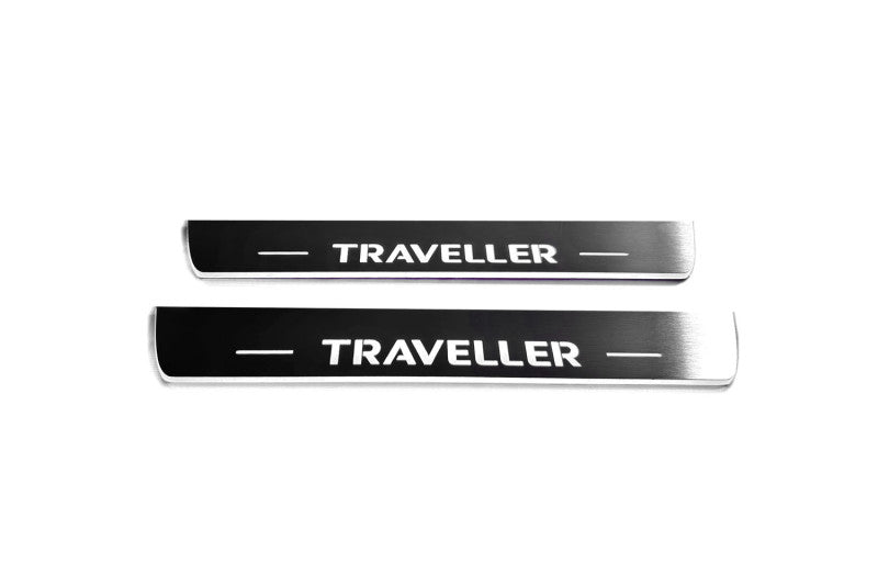 Peugeot Traveller Stainless Steel LED Door Sills – Traveller Logo