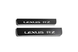stainless steel LED door sill plates for Lexus RZ 2022+ with Lexus RZ logo