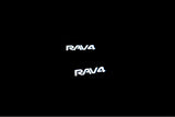Toyota Rav4 IV XA40 2012+ stainless steel illuminated door sill protectors with Rav4 logo