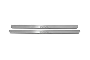 Illuminated LED Door Sill Tread Plates Fiat 500 2007+ With 500 Logo Fiat Led Door Sills opdesign