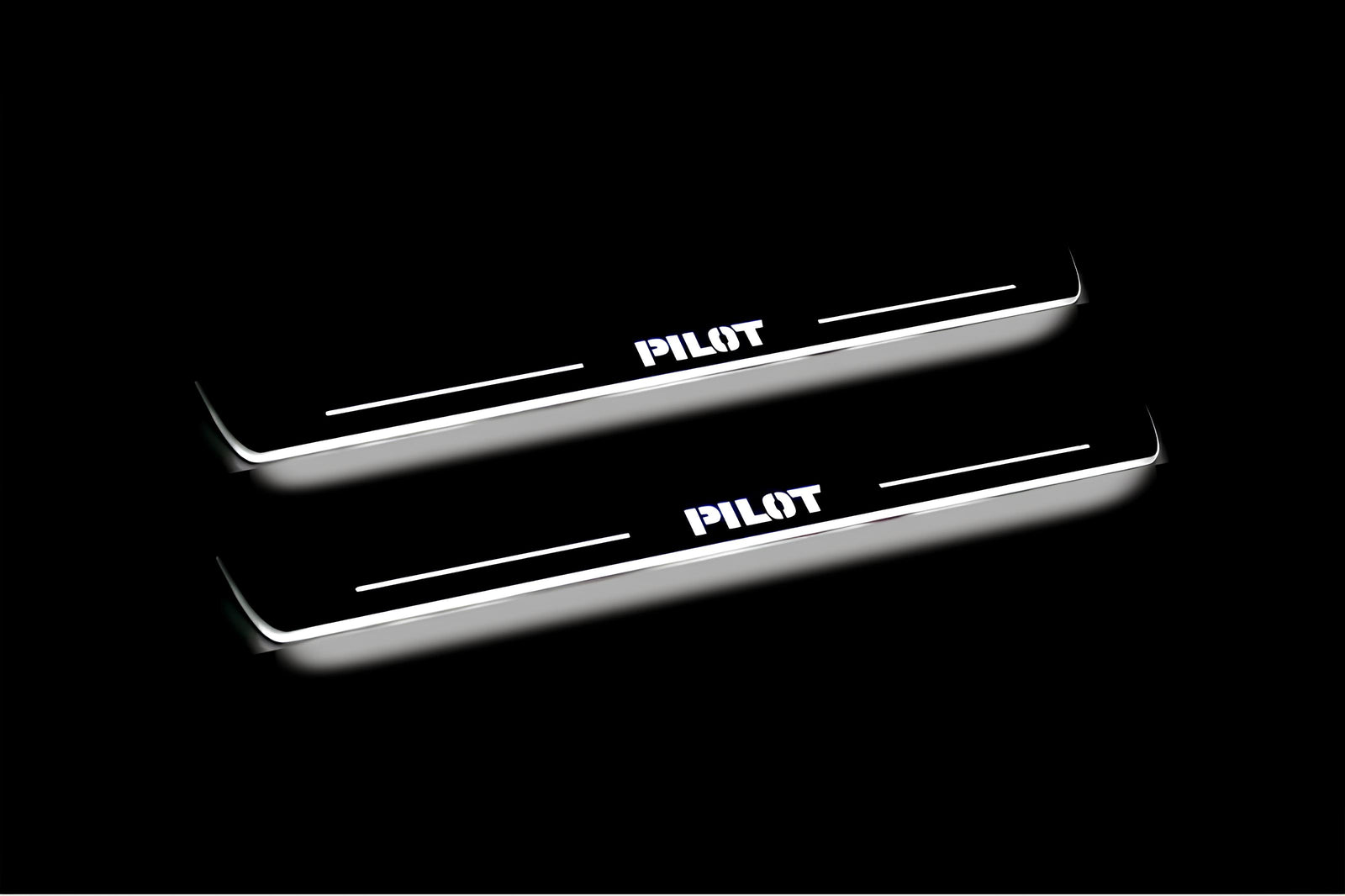 LED door sill plates stainless steel Honda Pilot II 2008+ with Pilot logo