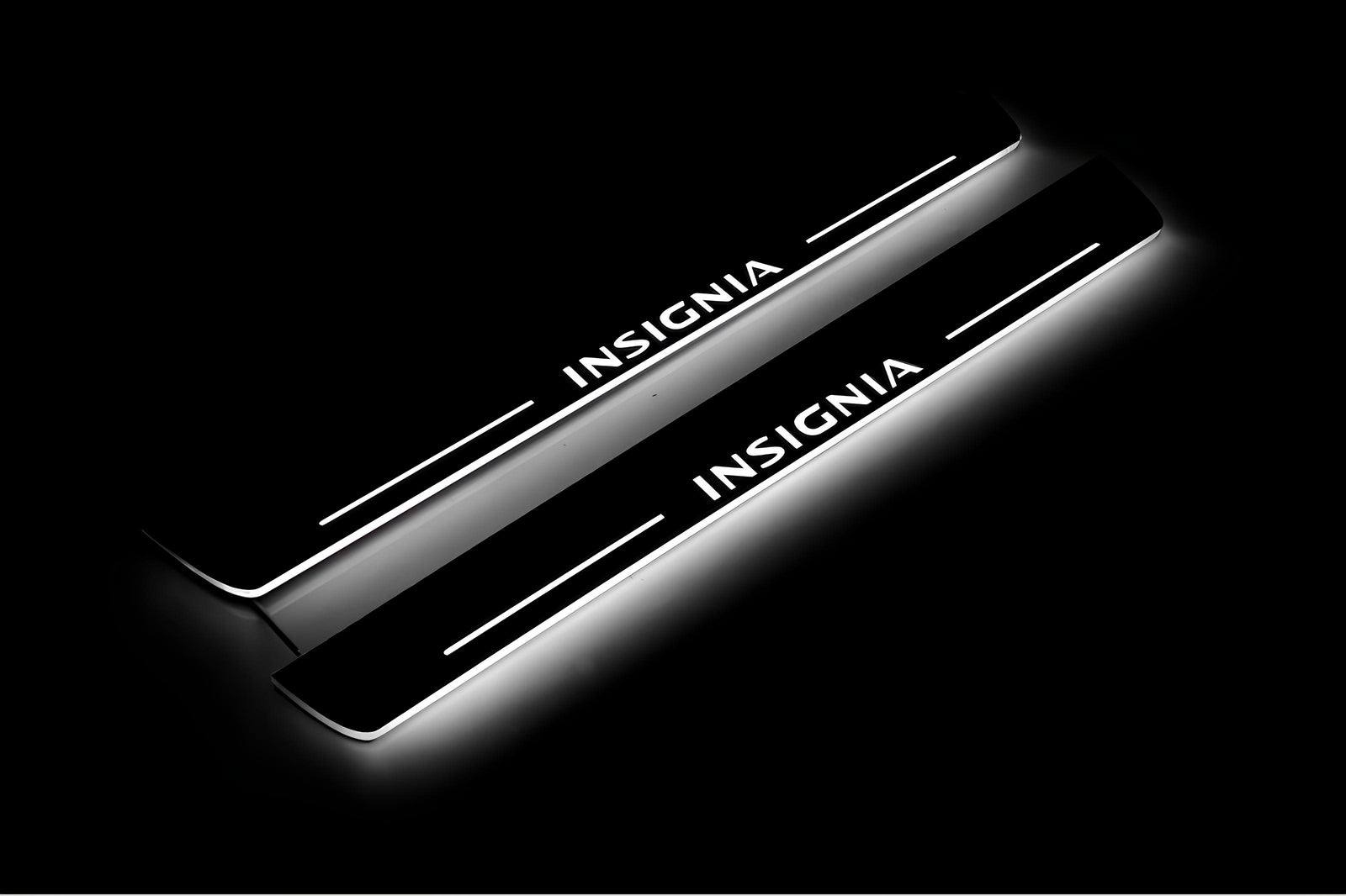 stainless steel LED door sill plates for Vauxhall Insignia I 2008+ with Insignia logo