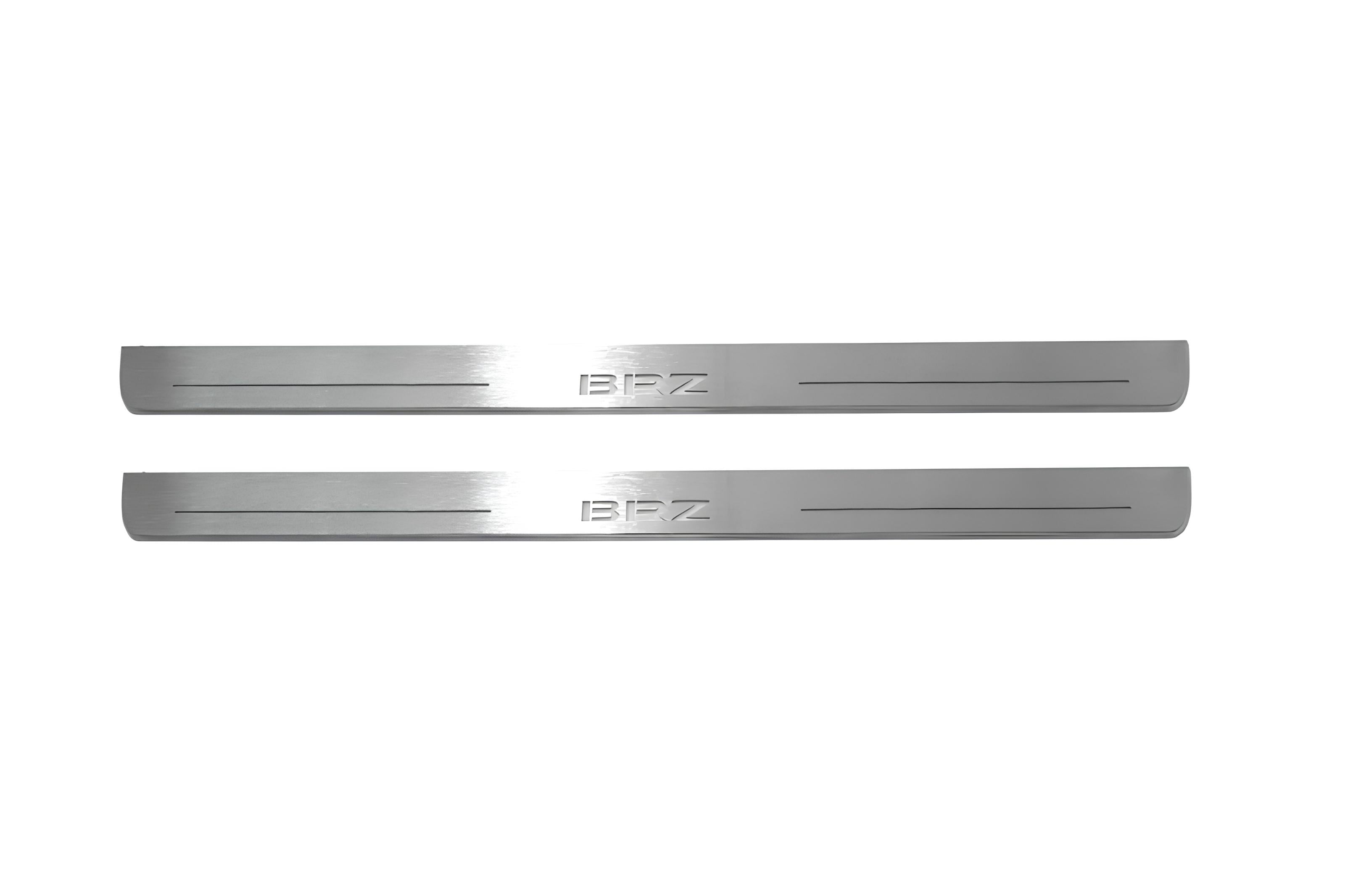 Illuminated LED Door Sill Tread Plates Subaru BRZ 2011+ With BRZ Logo Subaru Led Door Sills opdesign
