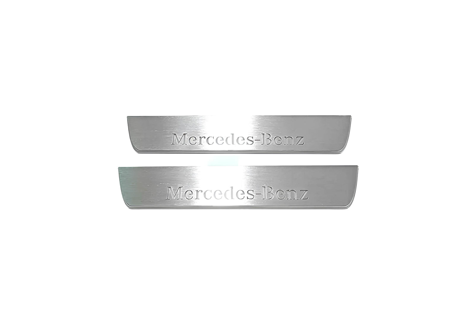 Mercedes GLE II W167 2019+ stainless steel LED door sill plates with Mercedes-Benz logo