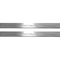 Illuminated LED Door Sill Tread Plates Skoda Octavia IV (A8) 2020+ With Octavia Logo Skoda Led Door Sills opdesign