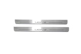 Lexus NX I 2014+ stainless steel illuminated entry guards with Lexus logo