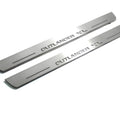 Illuminated LED Door Sill Tread Plates Mitsubishi Outlander II 2007-2012 With Outlander XL Logo Mitsubishi Led Door Sills opdesign
