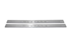 Illuminated LED Door Sill Tread Plates Ford Mustang V 2005-2015 With Mustang Logo Ford Led Door Sills opdesign