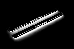 Illuminated LED Door Sill Tread Plates Kia Sportage IV 2015-2022 With Sportage Logo KIA Led Door Sills opdesign
