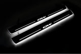 Honda CR-V III 2007+ illuminated entry guards in stainless steel with CR-V logo