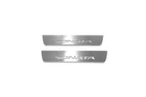 LED door sill plates Hyundai Sonata VII (LF) 2014+ stainless steel with Sonata logo