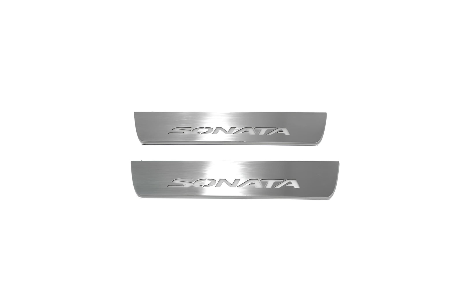 LED door sill plates Hyundai Sonata VII (LF) 2014+ stainless steel with Sonata logo