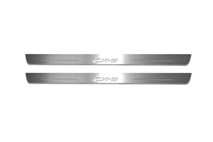 Illuminated LED Door Sill Tread Plates Mazda II 2016+ With CX-9 Logo Mazda Led Door Sills opdesign