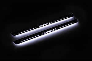 Toyota Corolla XI 2013-2019 LED Door Sills Illuminated Scuff Corolla Logo Stainless Steel Entry Guards Door Sills opdesign