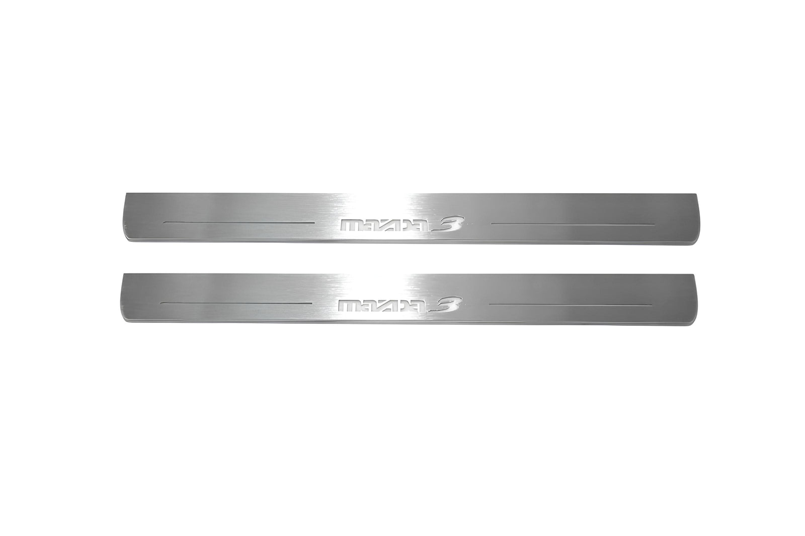 LED door sill plates for Mazda 3 II 2009+ stainless steel with Mazda 3 logo