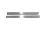 Audi A4 B8 2007+ door sill plates in stainless steel with A4 logo