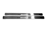 Mercedes CLS II (C218) 2010+ LED door sill plates with Brabus logo