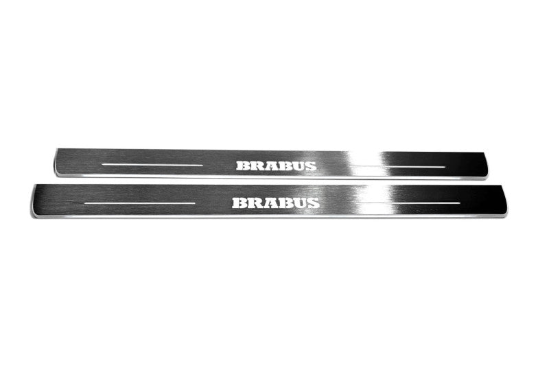 Mercedes CLS II (C218) 2010+ LED door sill plates with Brabus logo