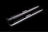 Mitsubishi ASX I 2010+ stainless steel illuminated entry guards with ASX logo