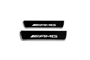 Mercedes-Benz S-Class W222 2013+ Stainless Steel LED Door Sills – AMG
