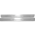 Illuminated LED Door Sill Tread Plates Porsche Cayenne II 2010-2017 With Cayenne Logo Porsche Led Door Sills opdesign