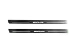 LED door sill plates Mercedes C W213 Coupe 2016+ in stainless steel with AMG logo