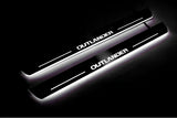 Mitsubishi Outlander II CW 2007+ LED door sill plates with Outlander logo